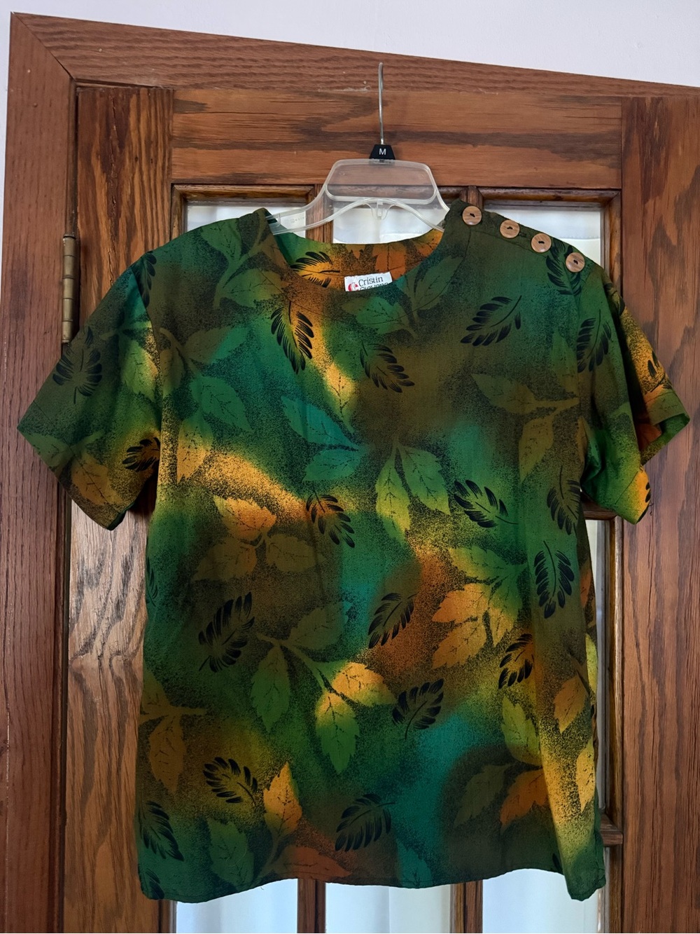 Vintage Cristin Stevens Tropical Print Shirt